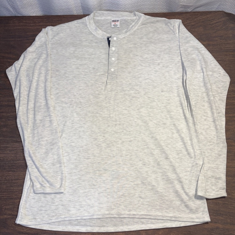 Vintage Patagonia Capilene Snap Henley Base Layer Men's Medium USA Long Sleeve